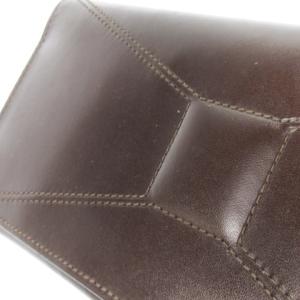LANVIN 長財布 ロングウォレット 三つ折り 小銭入れあり レザー 牛革 リボンモチーフ 茶 ブラウン