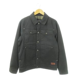 ジャケット デニム Gジャン ジージャン 裏地チェック柄 アウトドア S グレー /AO4 GY13
