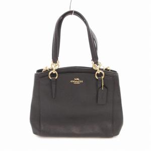 F57847 ミネッタ ハンドバッグ ショルダー 2WAY レザー 革 黒 ブラック