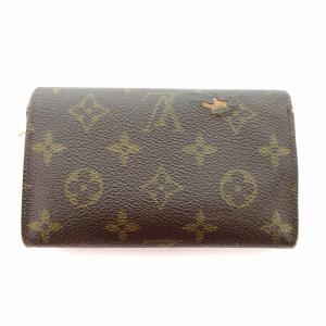 LOUIS VUITTON M61730 モノグラム ポルトモネビエトレゾール 二つ折り財布 小銭入れあり 茶 ブラウン /UO