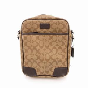 シグネチャー F71167 ショルダーバッグ 肩掛け PVC ベージュ ブラウン 茶 /UO GY18