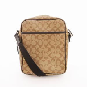 COACH シグネチャー F71167 ショルダーバッグ 肩掛け PVC ベージュ ブラウン 茶 /UO GY18