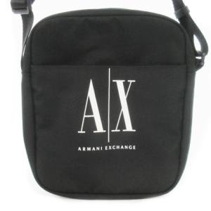 A/X ARMANI EXCHANGE ショルダーバッグ ナイロン プリントロゴ 黒 ブラック /AH19 GY18