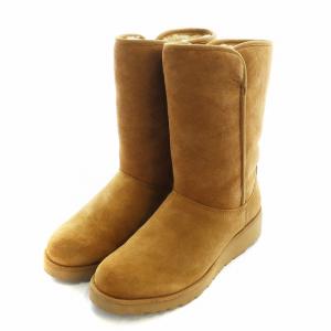 UGG australia アミ AMIE クラシックブーツ ムートン ショート スエード ロゴ US7 24cm 茶 ブラウン 1013428