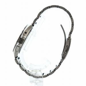 CITIZEN アテッサ ATTESA エコドライブ 腕時計 ウォッチ 電波ソーラー デイト カレンダー付き ロゴ 黒文字盤 シルバー色 H110-T016308