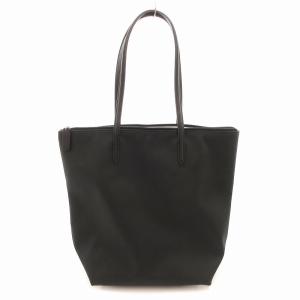 LACOSTE タグ付き バーティカルトートバッグ PVC L1212モチーフ 黒 ブラック