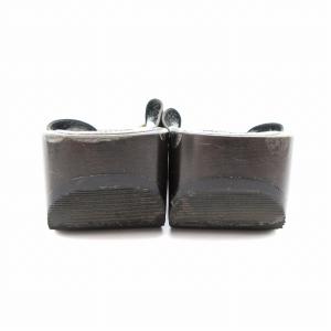 FENDI サンダル レザー ウッドソール FF ロゴ 金具 36 茶 ブラウン /UO GY11