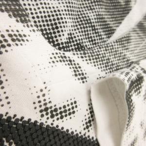 A/X ARMANI EXCHANGE Tシャツ Vネック 半袖 ストレッチ ロゴ 総柄 S 白 ホワイト /AO12 GY18