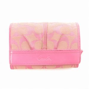 二つ折り財布 ウォレット シグネチャー キャンバス レザー