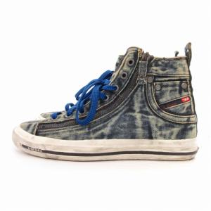 DIESEL EXPO-ZIP W スニーカー 靴 シューズ ハイカット デニム 24.5cm インディゴブルー Y01751P1835T6030