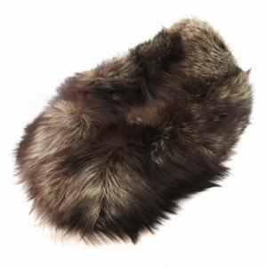 銀サガ ティペット ファー 毛皮 茶 /JS GY18