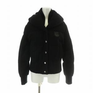 ダウンジャケット ブルゾン アウター ウール ロゴ 2 S 黒 ブラック 56702 /XZ GY18