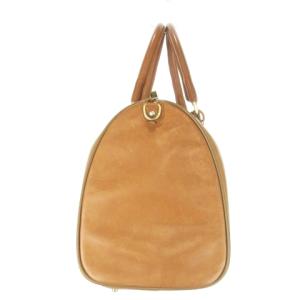 HARTMANN ヴィンテージ 旧ロゴ ボストンバッグ ショルダーバッグ 2way レザー 南京錠付 チャーム付 茶 ブラウン