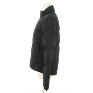 LACOSTE ダウンジャケット スタンドカラー ジップアップ ロゴ 大きいサイズ 42 XL 黒 ブラック /AO2