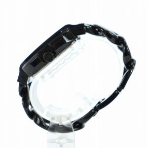 DIESEL 腕時計 ウォッチ クォーツ デイト カレンダー付き スクエア 黒文字盤 黒 ブラック DZ-5181 GY18