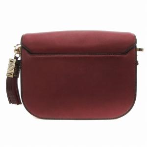 kate spade new york ショルダーバッグ レザー ロゴ タッセル ボルドー