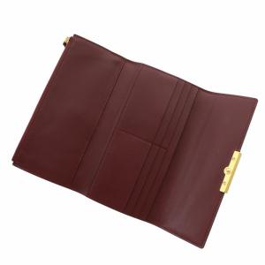 BOTTEGA VENETA 578751 コンチネンタル ロング ウォレット 長財布 三つ折り レザー ゴールド金具 ボルドー /XZ