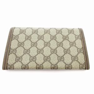 GUCCI 長財布 二つ折り 小銭入れあり PVC GGロゴ がま口 インターロッキング ベージュ