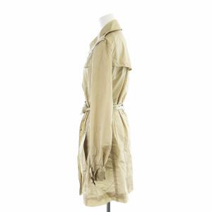 BURBERRY LONDON トレンチコート ノバチェック柄 ダブル ミドル 長袖 メッシュ ロゴ 40 M ベージュ GY27 /MQ
