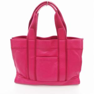 TORY BURCH トートバッグ 手提げ レザー ロゴ ピンク /UO GY18