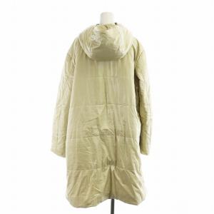 ISSEY MIYAKE フェット FETE 中綿コート ロング 長袖 フード 3 L クリーム色 黄 イエロー GY18 /MQ