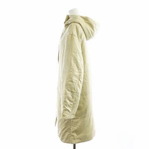 ISSEY MIYAKE フェット FETE 中綿コート ロング 長袖 フード 3 L クリーム色 黄 イエロー GY18 /MQ