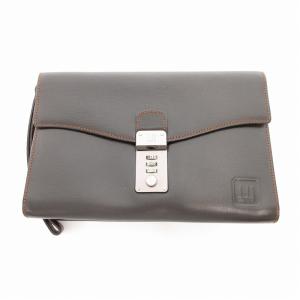 クラッチバッグ セカンドバッグ レザー ロゴ 黒 ブラック /UO GY18