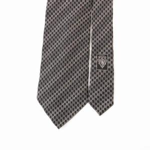 GUCCI ネクタイ シルク マイクロGG 総柄 黒 ブラック /UO GY18