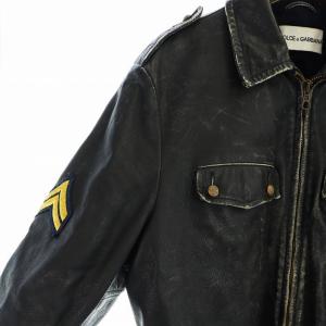 DOLCE&GABBANA ライダースジャケット ブラック