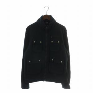 ジャケット ブルゾン スタンドカラー フード収納式 ジップアップ M 黒 ブラック /XZ GY18