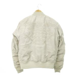 AVIREX MA-1 中綿 ジャケット ブルゾン ジップアップ ミリタリー ワッペン 刺繍 カモフラ M グレー 6162157