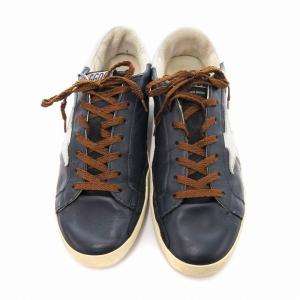 GOLDEN GOOSE スニーカー シューズ ローカット レザー 星 スター 42 紺 /JS GY27