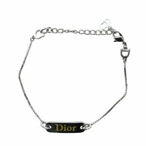 ブレスレット アクセサリー ロゴプレート イエローロゴ シルバー色 GY18 /MQ