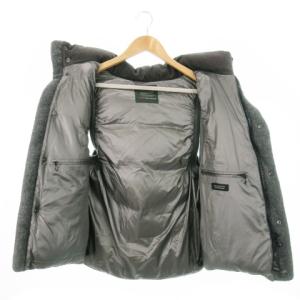 nano universe Nishikawa Down 西川ダウン ダウンベスト ジップアップ フード ウール ヘリンボーン L