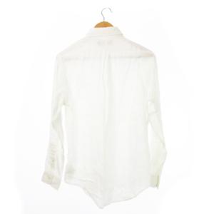 RALPH LAUREN リネンシャツ ボタンダウン 長袖 薄手 透け感 ワンポイント ロゴ 刺繍 SP 白 ホワイト