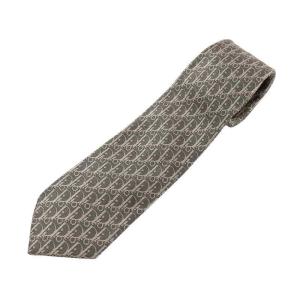 トロッター ネクタイ レギュラータイ 絹 シルク ロゴ 総柄 グレー ピンク /XZ GY18