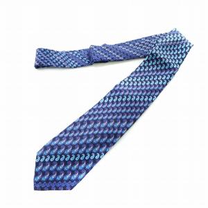 ETRO ネクタイ レギュラータイ タグ付き ペイズリー柄 総柄 ロゴ 絹 シルク 青 ブルー GY17 /MQ