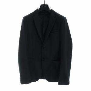 2B テーラードジャケット シングル 長袖 総裏地 センターベント ロゴ ハンガー付き 44 XS 黒