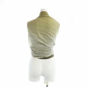 HERNO 大判スカーフ ストール コットン ロゴ グラデーション カーキ GY18 /MQ