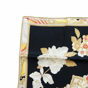 LEONARD スカーフ ストール 総柄 花柄 絹 シルク マルチカラー GY18