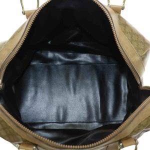 CELINE ボストンバッグ ハンドバッグ PVC レザー マカダム柄 総柄 ロゴ 茶色 ブラウン /XZ GY18