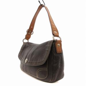 COACH 12336 ワンショルダーバッグ ハンドバッグ レザー 茶 ダークブラウン