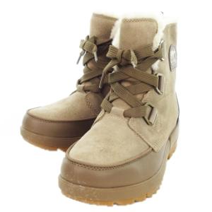 TIVOLI IV スノーブーツ ショートブーツ 厚底 レースアップ スエード 内ファー 防水 ロゴ 25.0cm