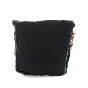 Orobianco ショルダーバッグ 斜め掛け レザー ナイロン クロコ型押し ロゴ 黒 ブラック GY18