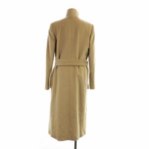 GUCCI ロング コート ウール カシミヤ混 総裏地 スタンドカラー ベルト付き 40 M 茶 ブラウン 211-0497-7890