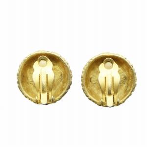 GIVENCHY ヴィンテージ イヤリング アクセサリー 両耳用 クリップ式 ロゴ ラウンド ゴールドカラー 金色 GY18