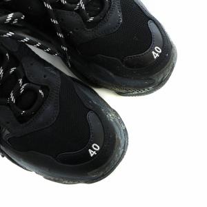 BALENCIAGA TRIPLE S ローカットスニーカー US7 ブラック 541624