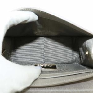 FURLA メトロポリス ショルダーバッグ チェーンバッグ PVC レザー ロゴ ゴールド金具 ベージュ /XZ GY18