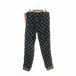 GUCCI スウェット ジョガーパンツ GGジャカード XL ネイビー