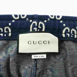 GUCCI スウェット ジョガーパンツ GGジャカード XL ネイビー